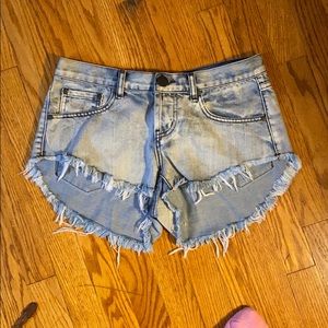 Denim shorts